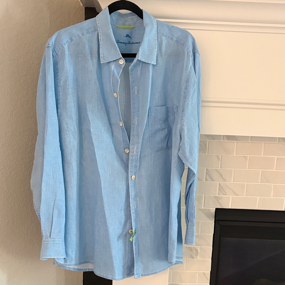Tommy Bahama Sky Blue Casual Button Down Shirt